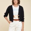 Pret-A-Porter LA FEE maraboutee | Gilet En Cotes Perlees Marine