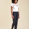 Pret-A-Porter LA FEE maraboutee | Pantalon Fluide Lyocell Marine