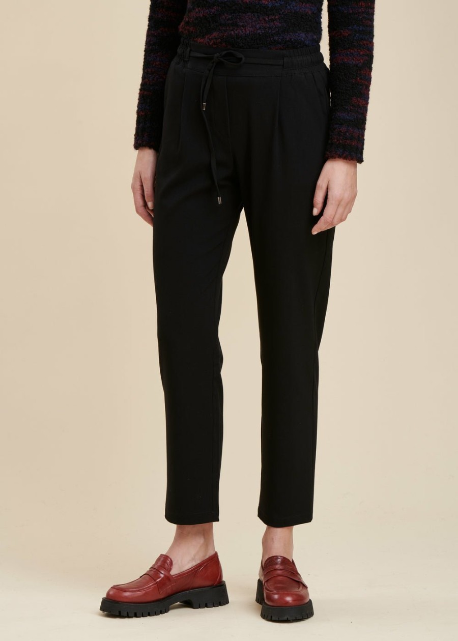 Pret-A-Porter LA FEE maraboutee | Pantalon Coupe Carotte Noir