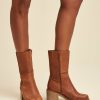 Accessoires LA FEE maraboutee | Bottes Mi Mollets En Cuir De Vachette Camel