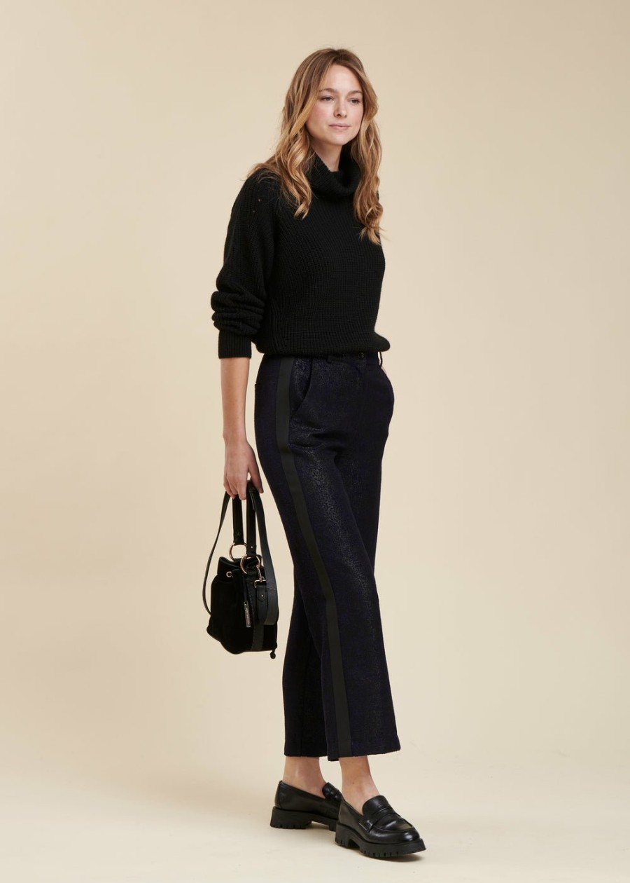 Pret-A-Porter LA FEE maraboutee | Pantalon Droit 7/8Eme Navy