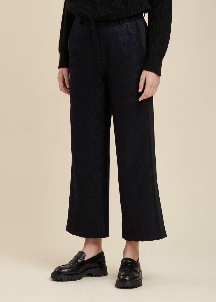 Pret-A-Porter LA FEE maraboutee | Pantalon Droit 7/8Eme Navy