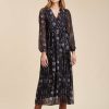 Pret-A-Porter LA FEE maraboutee | Robe Longue En Voile De Viscose Soie Imprime Stormy