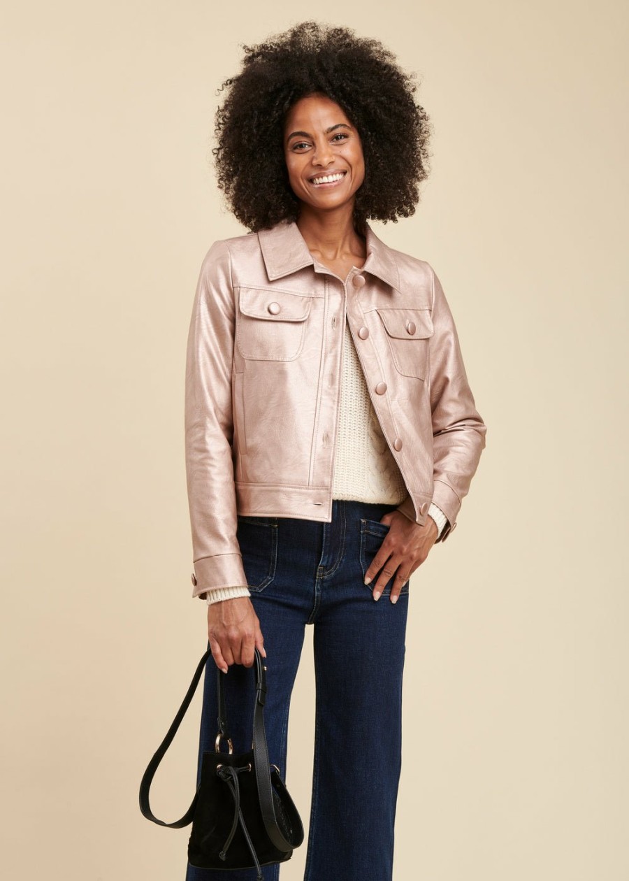 Pret-A-Porter LA FEE maraboutee | Veste Courte Rose Irise