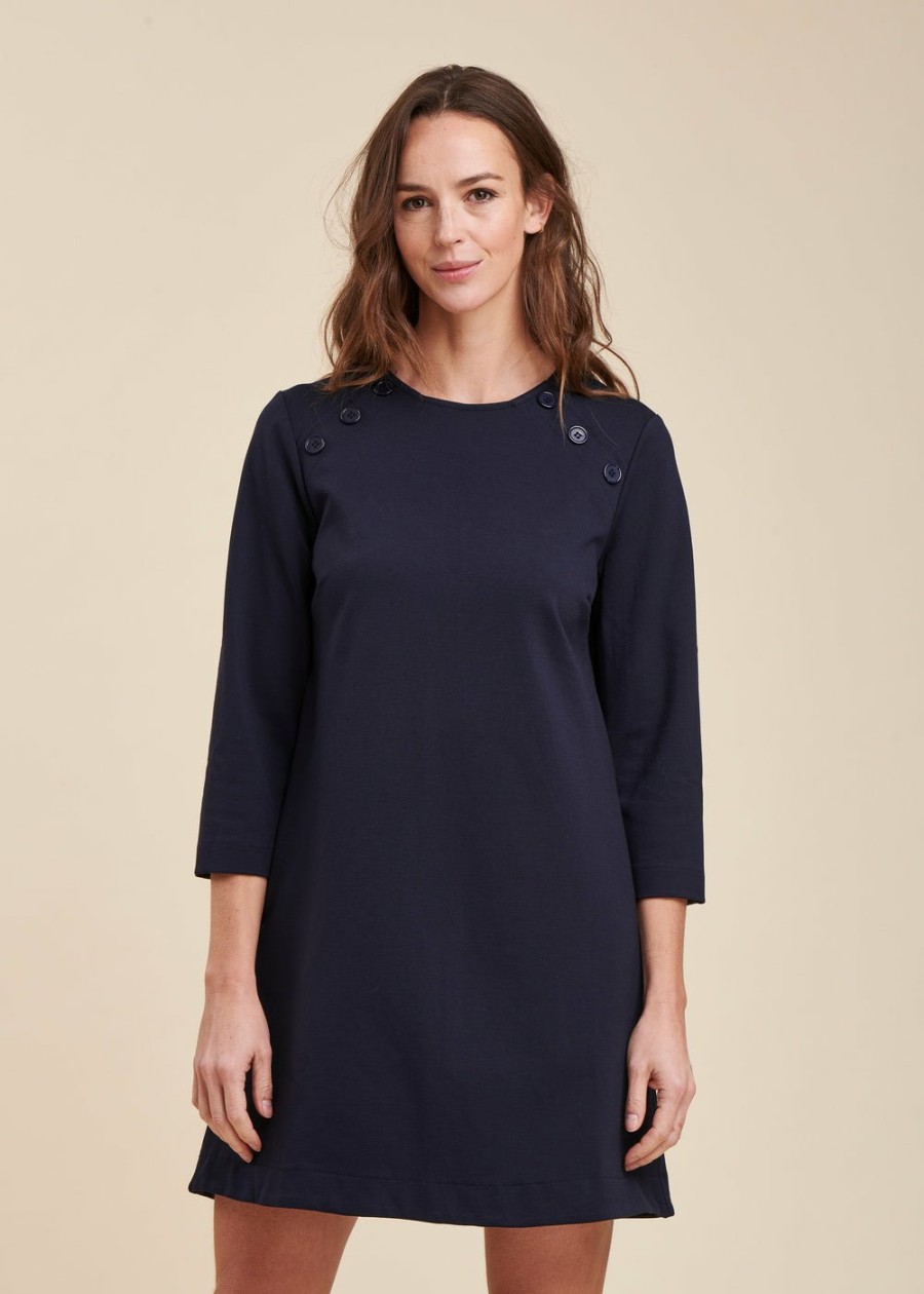 Pret-A-Porter LA FEE maraboutee | Robe Courte En Jersey Milano Vert Bouteille